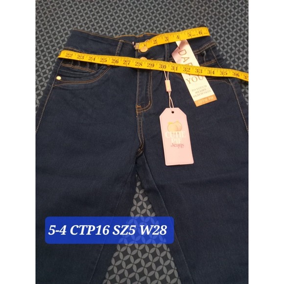 WAIST 28 INCHES SIZE 5 SKINNY JEANS STRETCH DENIM PUSH UP  5-4 CTP16 SZ5 - Picture 2 of 11